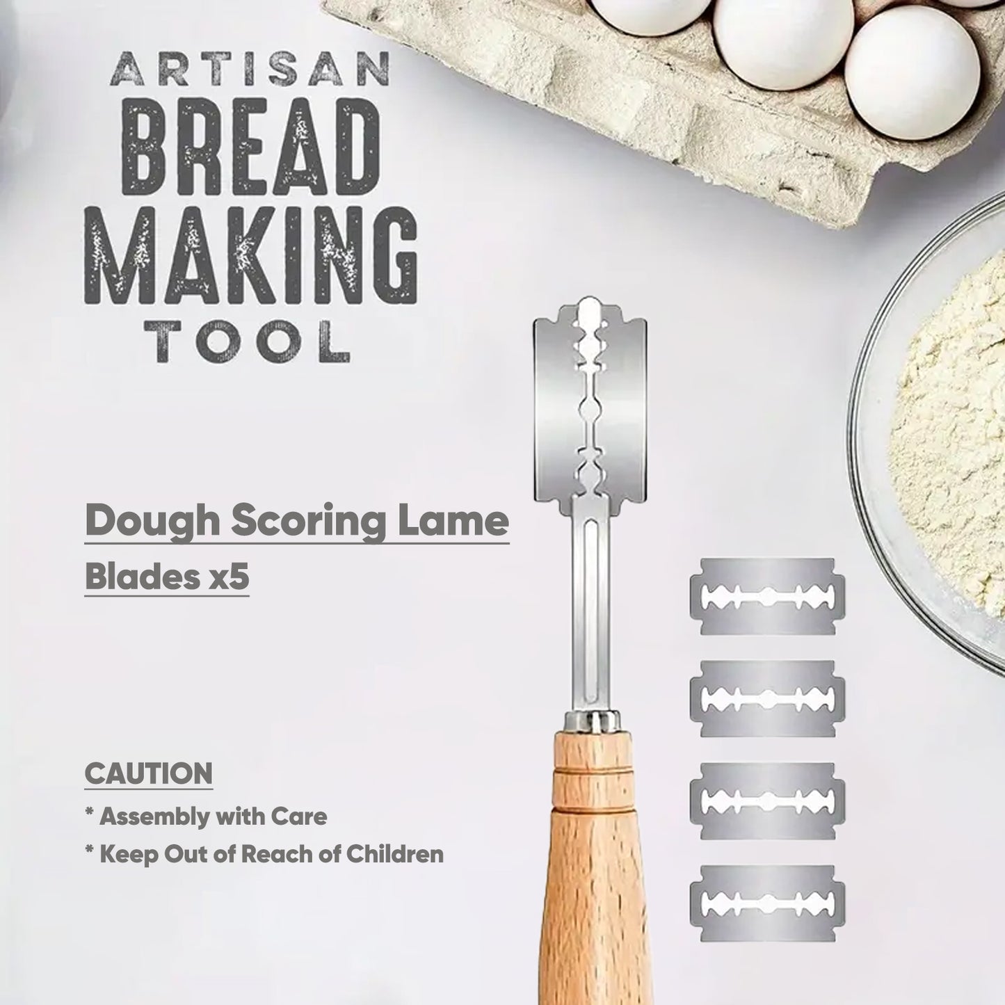 Sourdough Starter Kit - Round Handmade Rattan Banneton Proofing Basket with Bread Baking Tools and 2025 Leaflet Sourdough Bread Baking Supplies